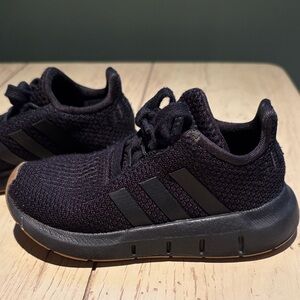 Adidas Kids Black and Brown Sneakers, 7-1/2